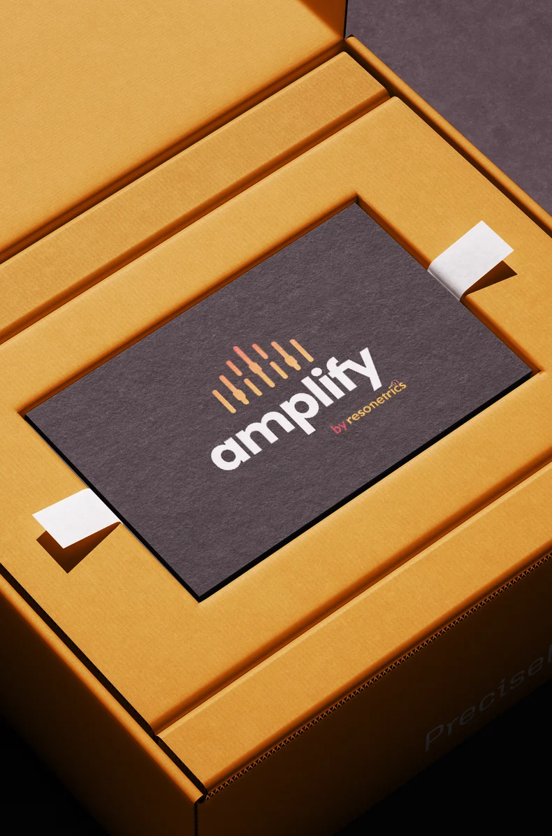 Amplify brand identity business card