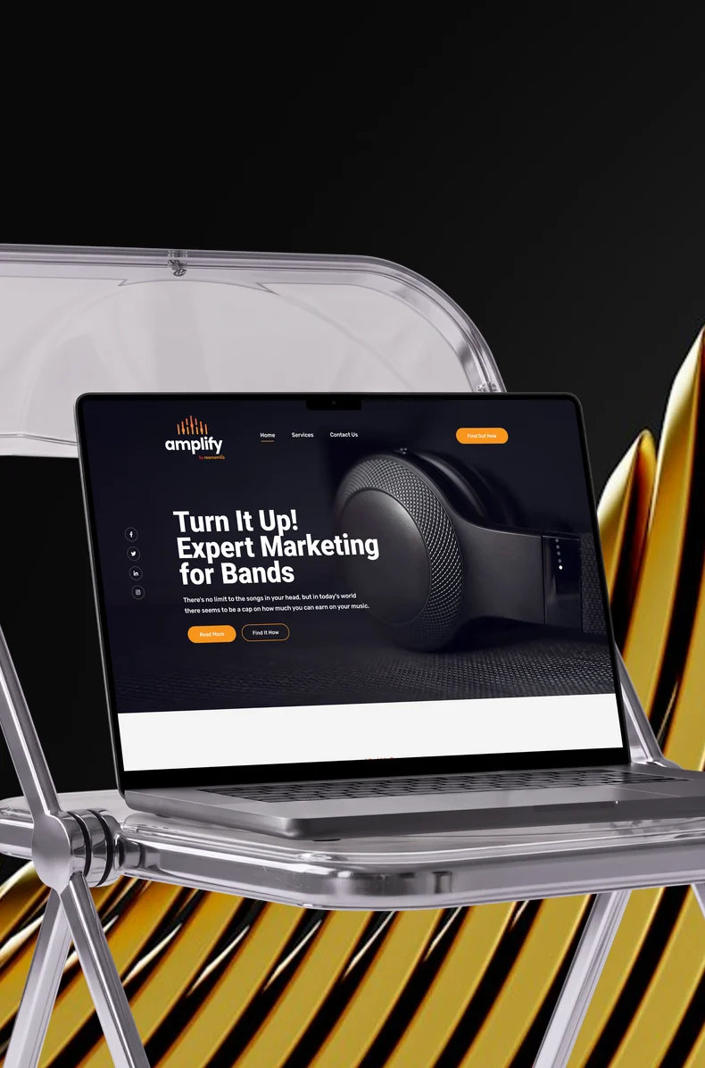 Amplify website on laptop