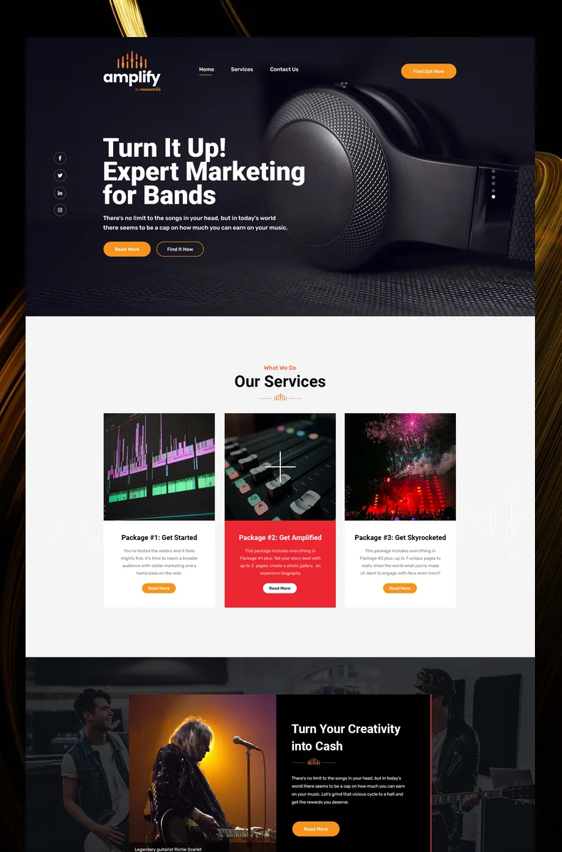 Amplify website design