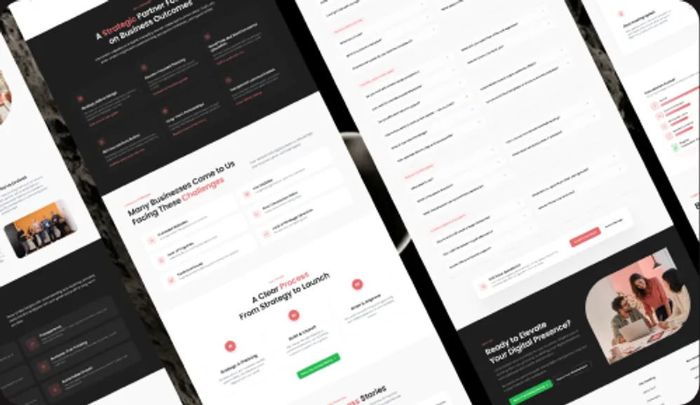 Totalweb website UI on studio display