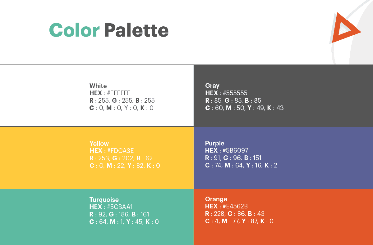 Deer Designer Brand Guidelines Colour Palette