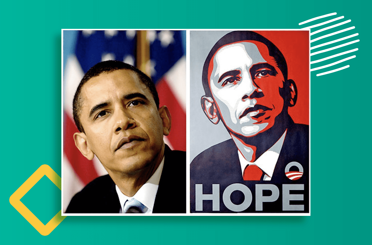 barack obama shepard fairey famous campaign photo