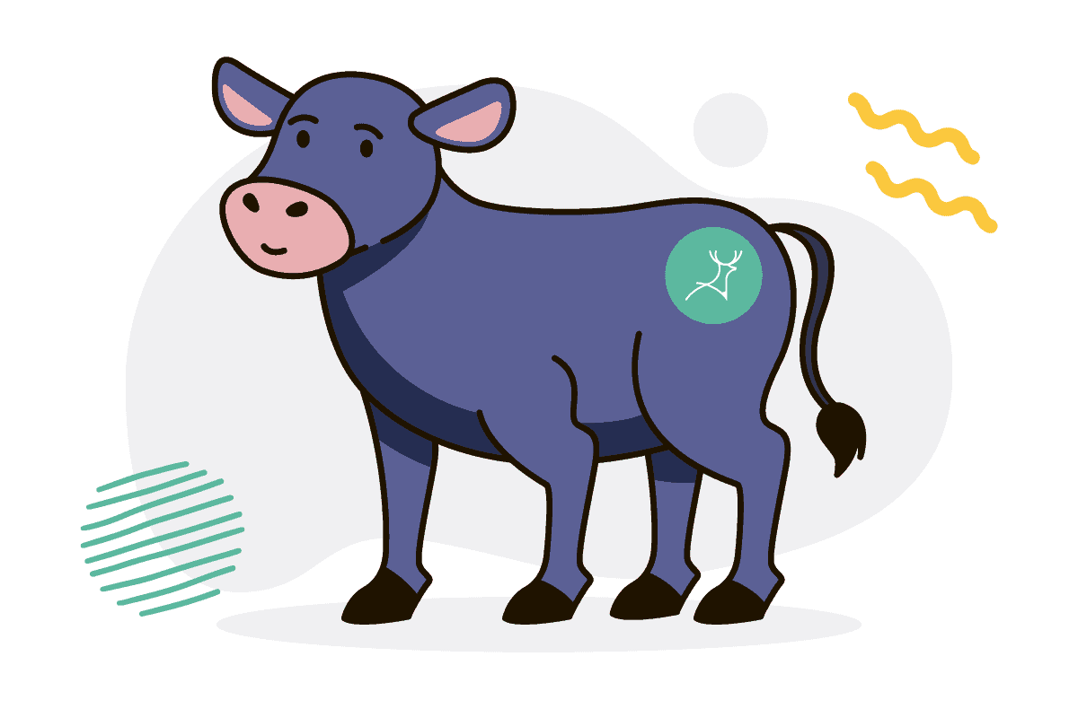 branding cow cartoon