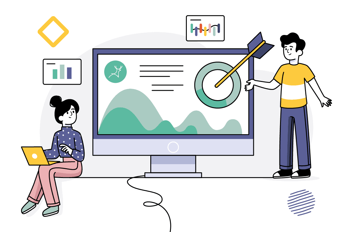 marketing targets illustrations cartoon