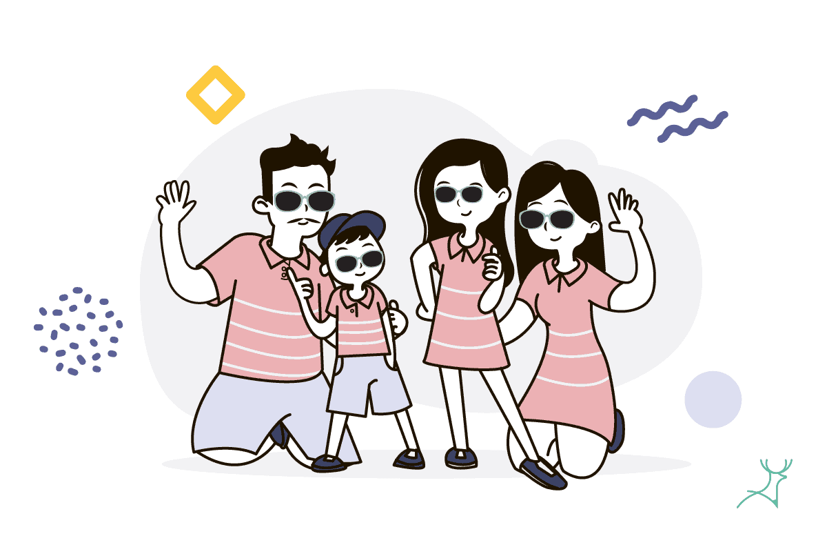 family twinning outfit illustration instagram
