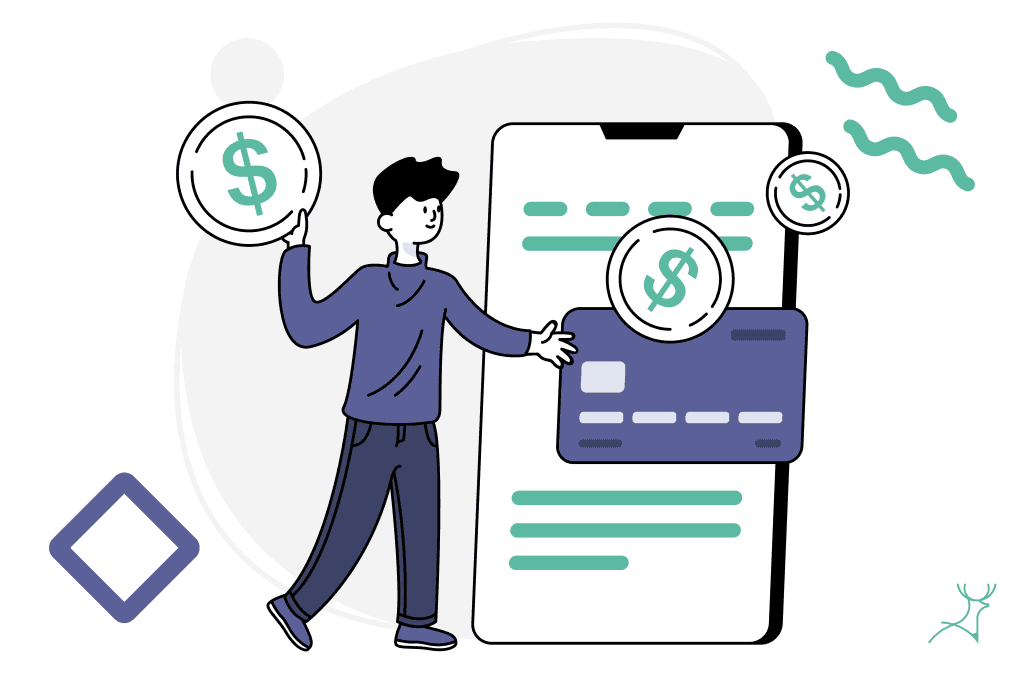 online payment cartoon