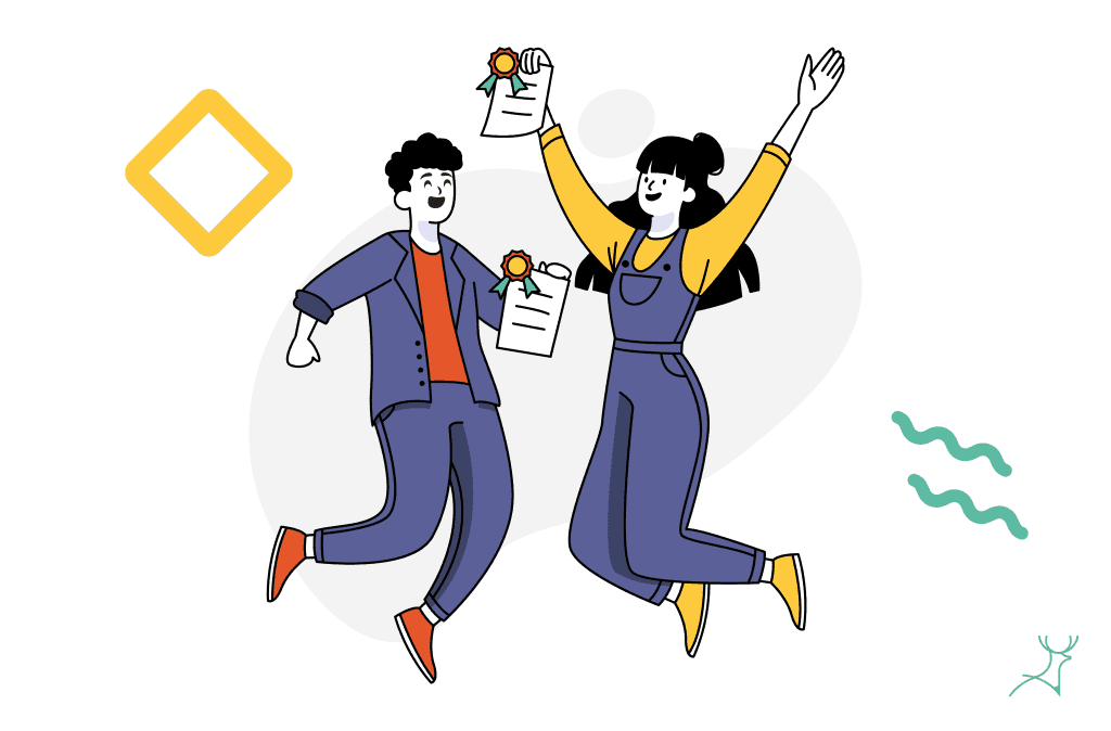 award celebration cartoon