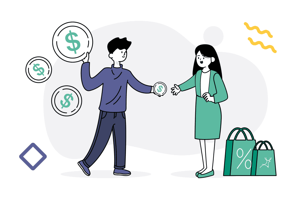 people buy from people illustration design