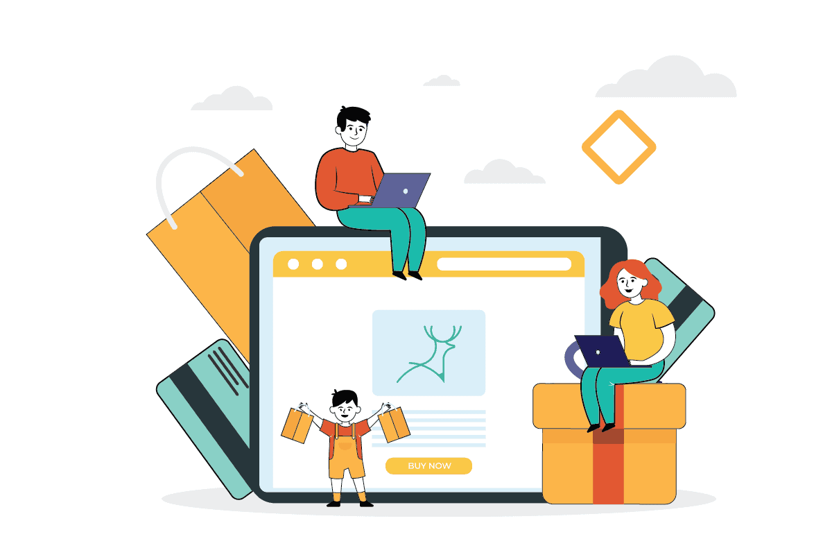 online shopping design sample