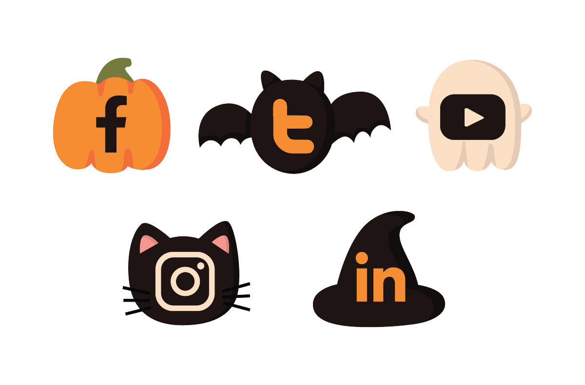 Halloween Social Media Icons