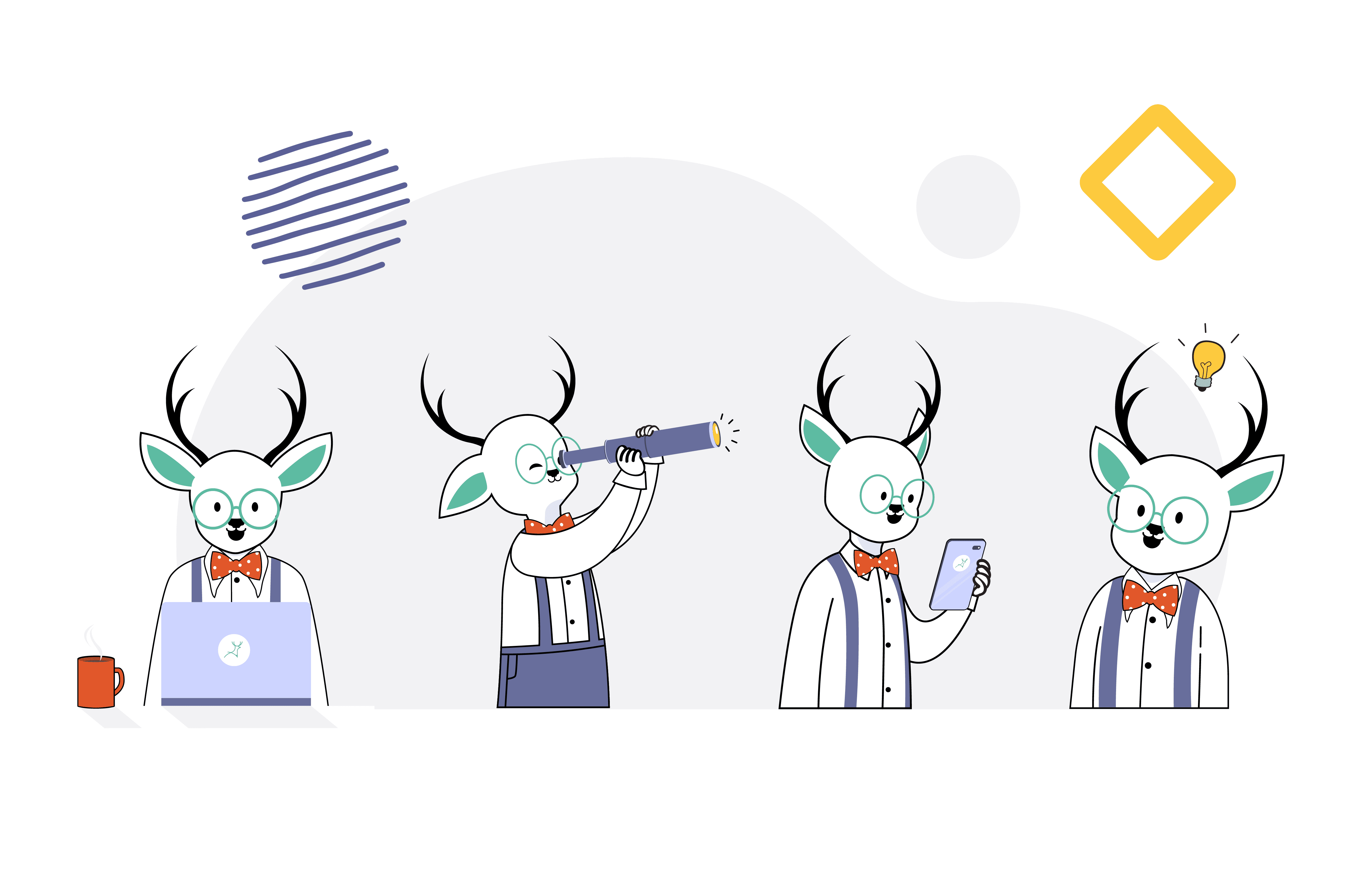 deer mascot design samples