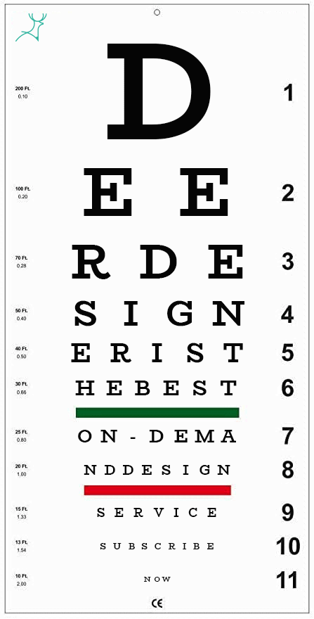 eye chart deer designer design sample