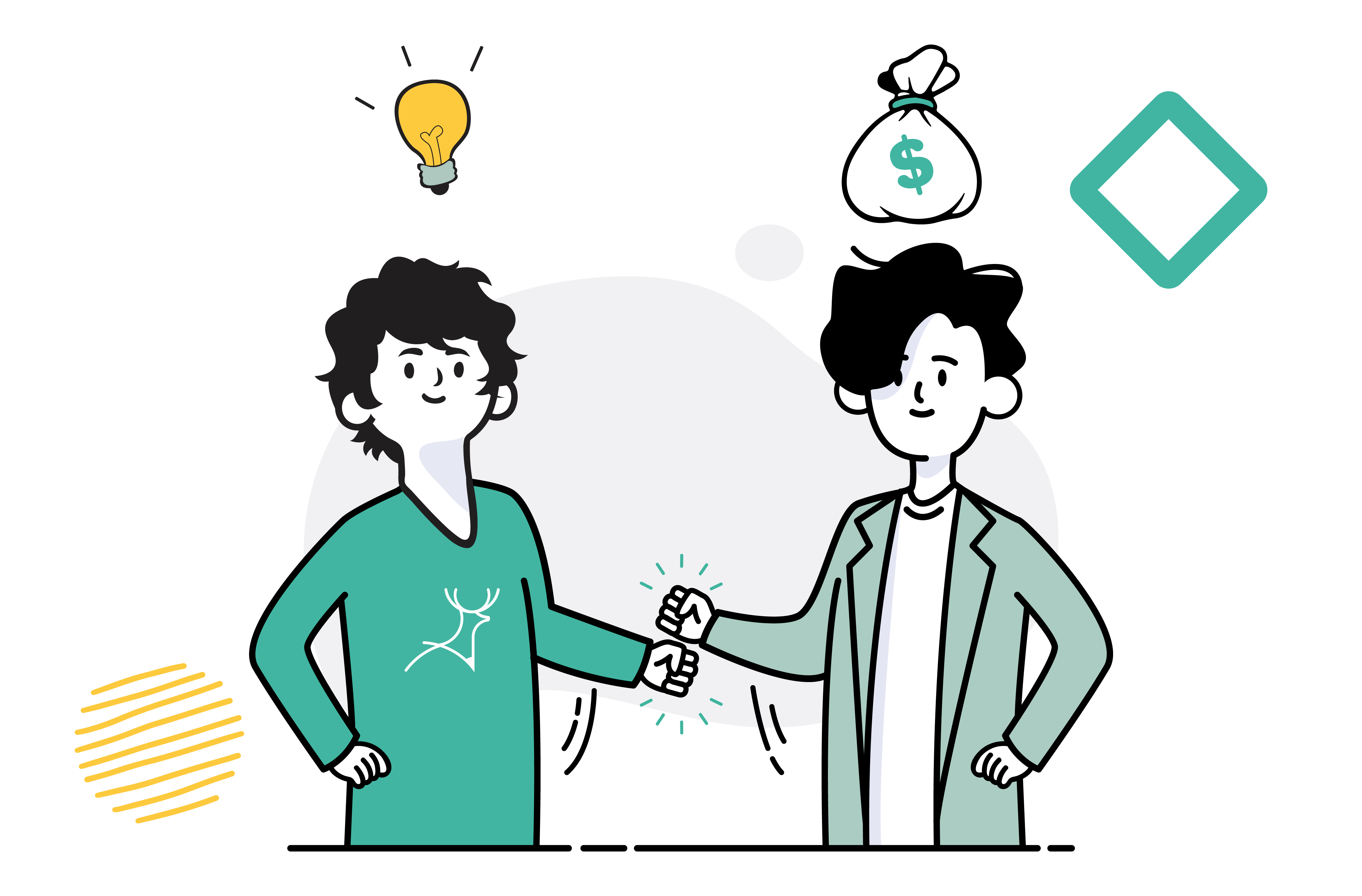 striking a deal cartoon