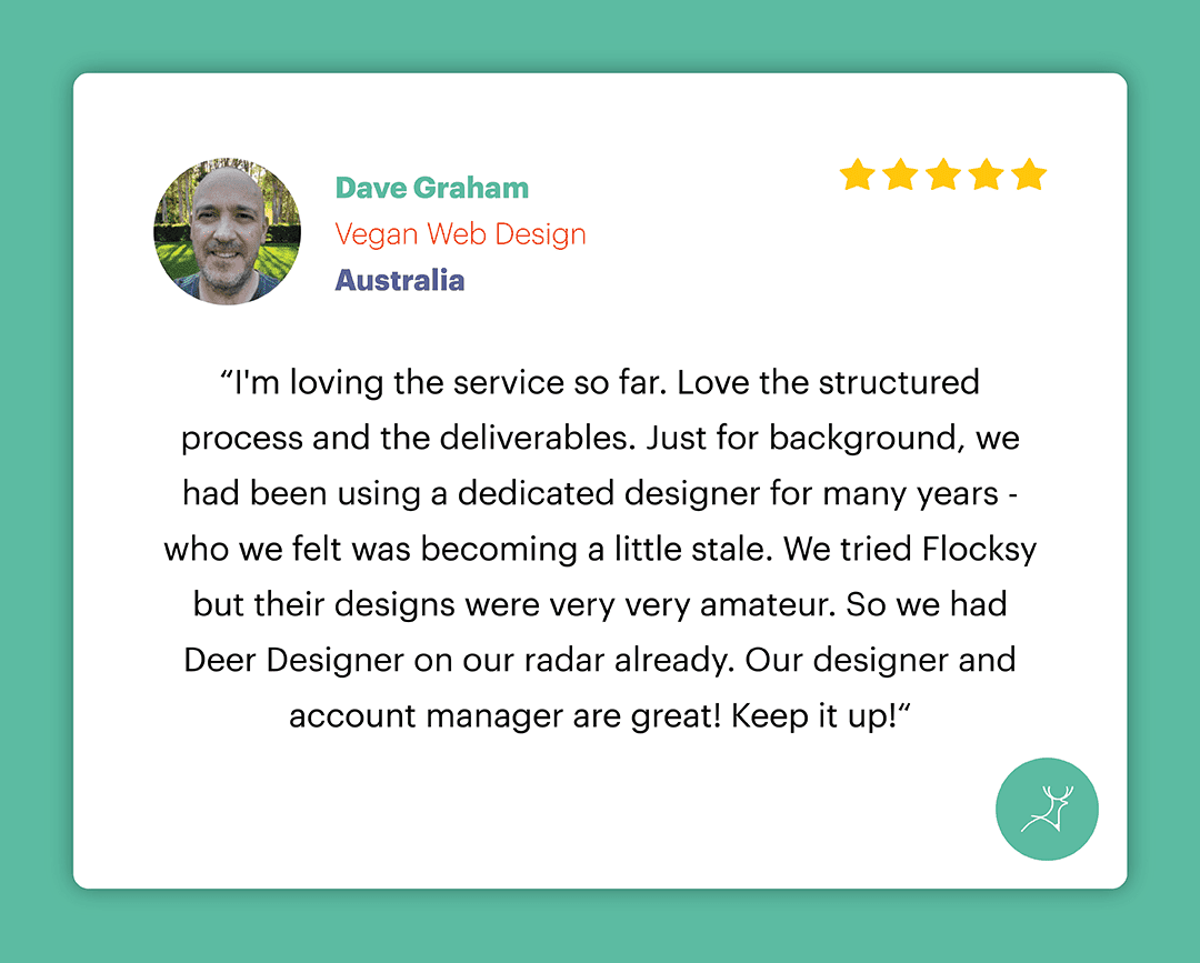Testimonial - Vegan Web Design