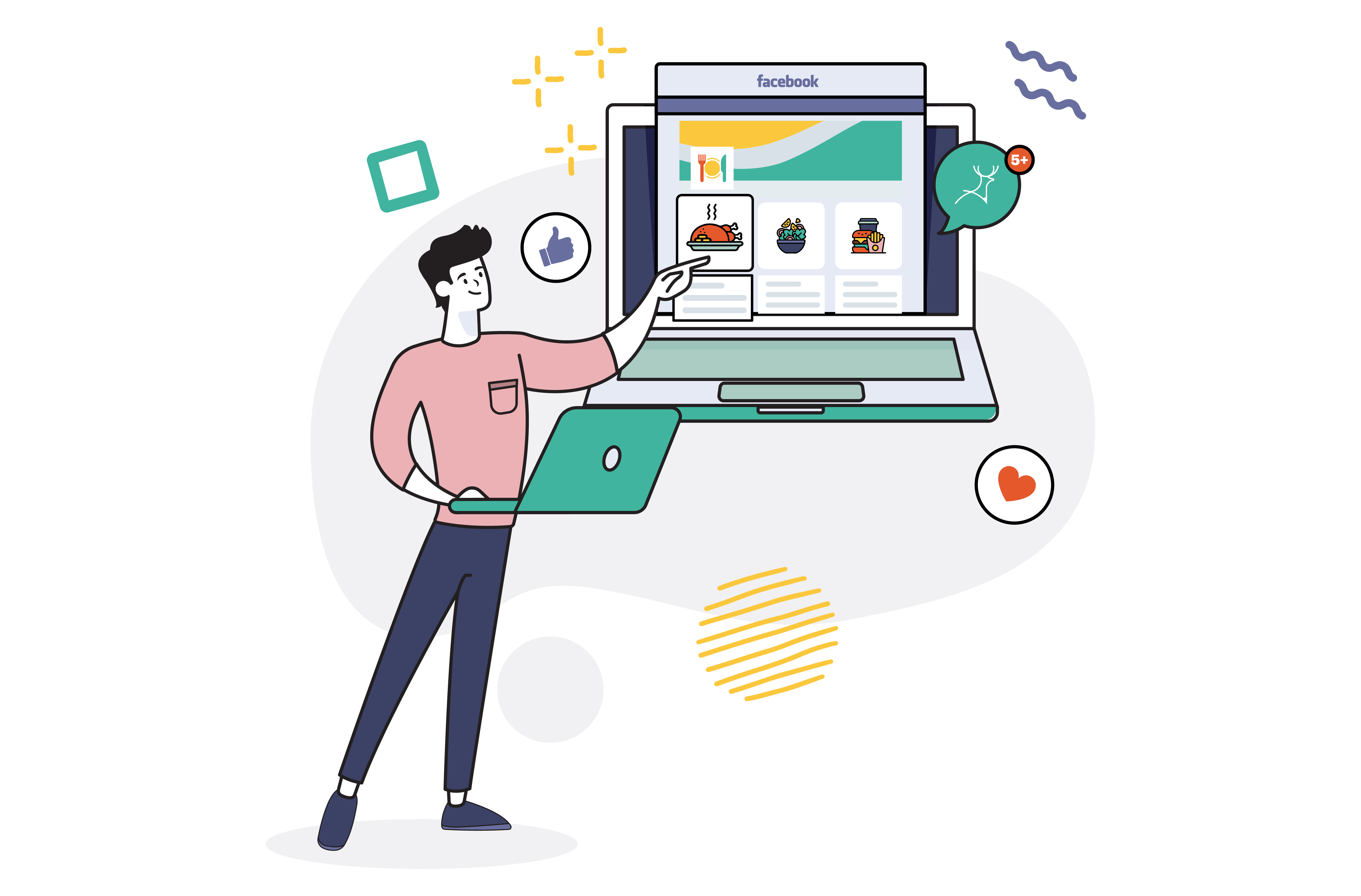 online shopping cartoon