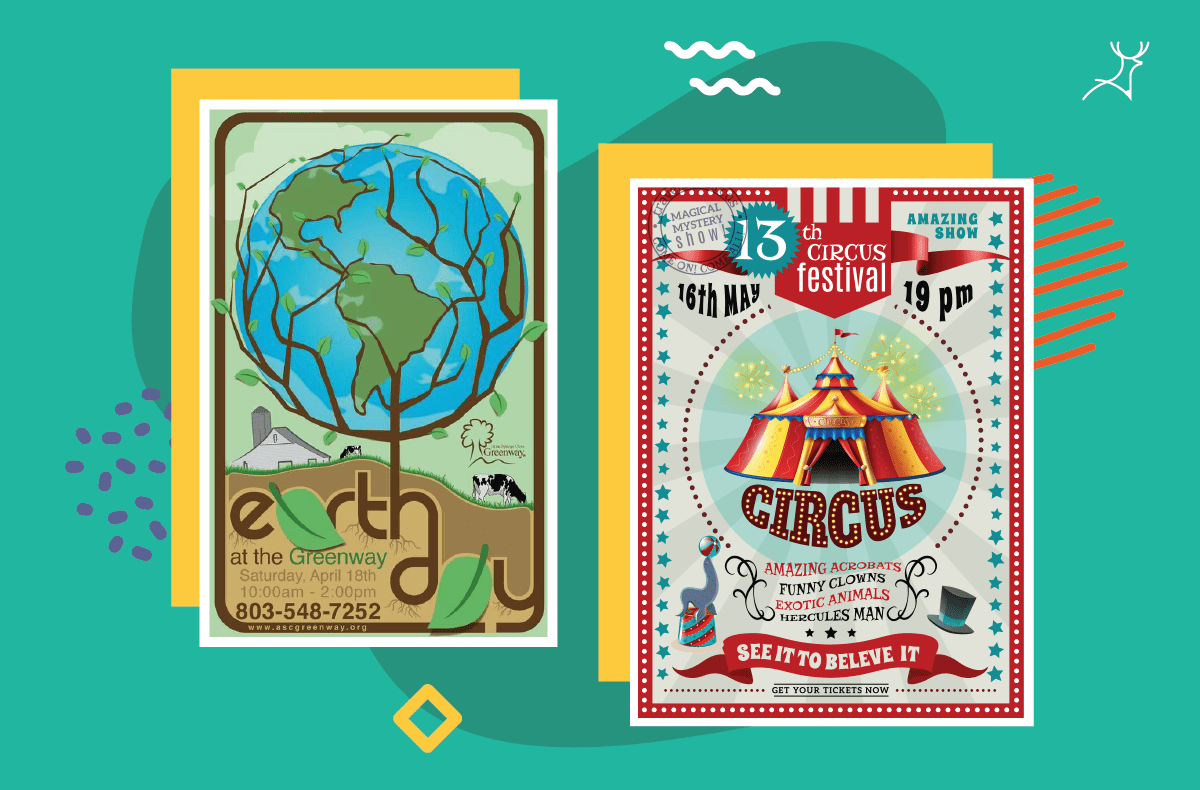 fonts in poster design sample